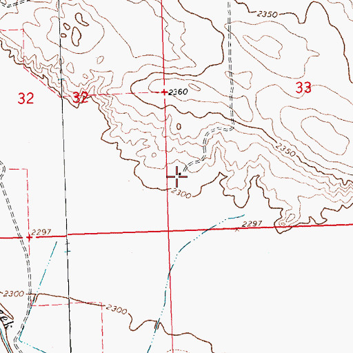 Topographic Map of 31N26E33CCB_01 Well, MT