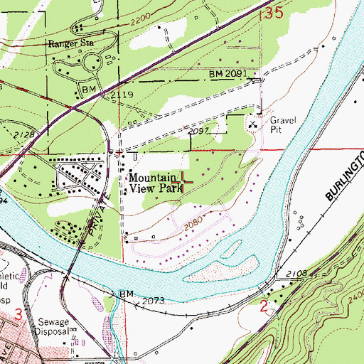 Topographic Map of 30N31W02BBA01_ Well, MT