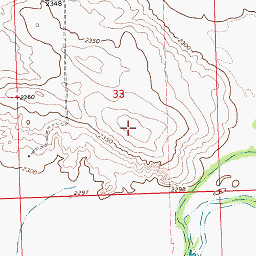 Topographic Map of 31N26E33DBCA01 Well, MT