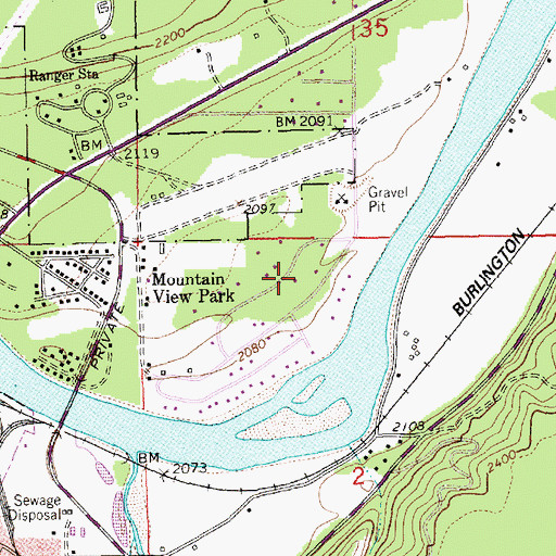 Topographic Map of 30N31W02BAB01_ Well, MT