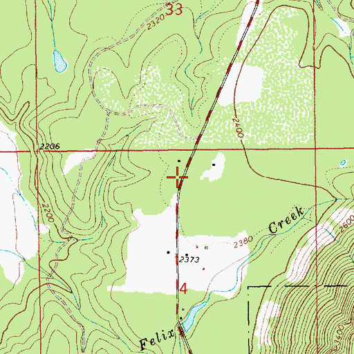 Topographic Map of 30N33W04ABBC01 Well, MT