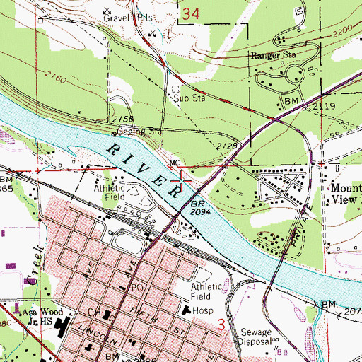 Topographic Map of 30N31W03ABB02_ Well, MT