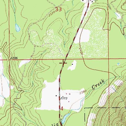Topographic Map of 30N33W04ABBA01 Well, MT