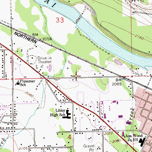 Topographic Map of 31N31W33DCC02_ Well, MT