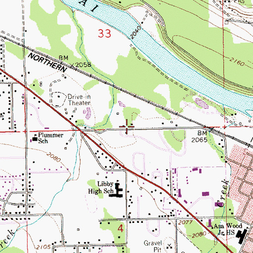 Topographic Map of 31N31W33DCC_03 Well, MT