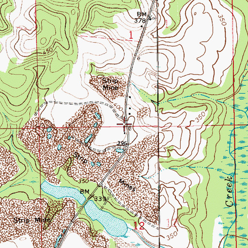 Topographic Map of Henderson Cemetery, AL