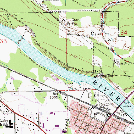 Topographic Map of 31N31W34CCB___ Well, MT