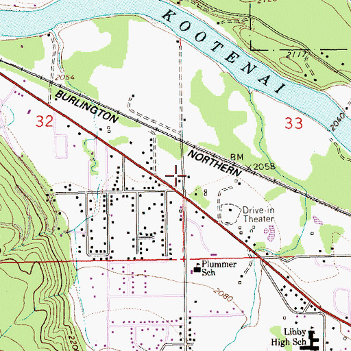 Topographic Map of 31N31W33CBC___ Well, MT