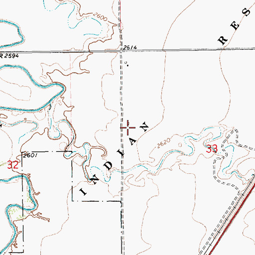 Topographic Map of 31N14E33BC__01 Well, MT