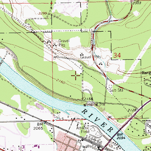 Topographic Map of 31N31W34CBA___ Well, MT