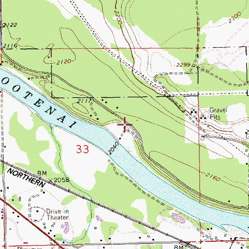 Topographic Map of 31N31W33ACC___ Well, MT