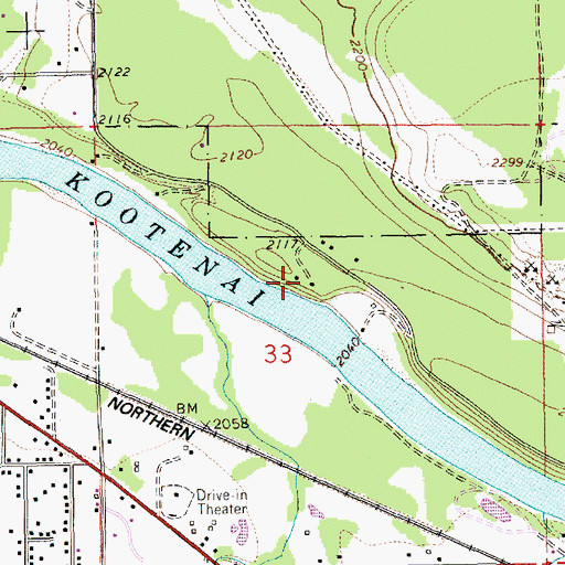 Topographic Map of 31N31W33BDA___ Well, MT