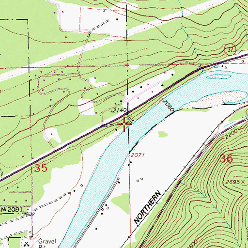 Topographic Map of 31N31W36BCB___ Well, MT