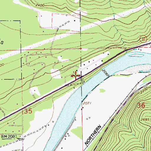 Topographic Map of 31N31W35ADD02_ Well, MT