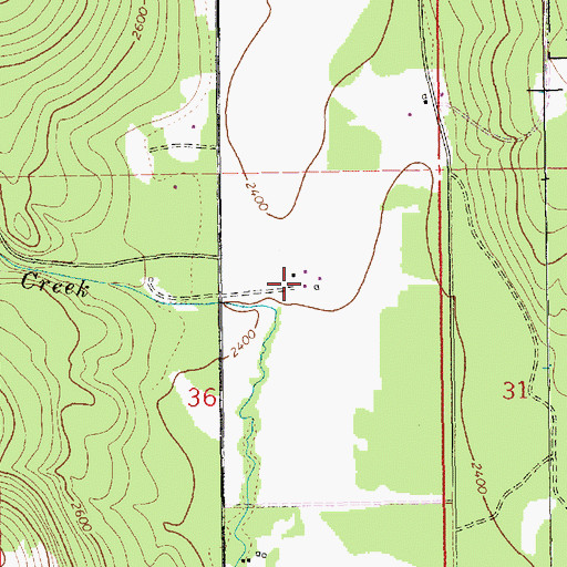 Topographic Map of 31N34W36ABDC01 Well, MT