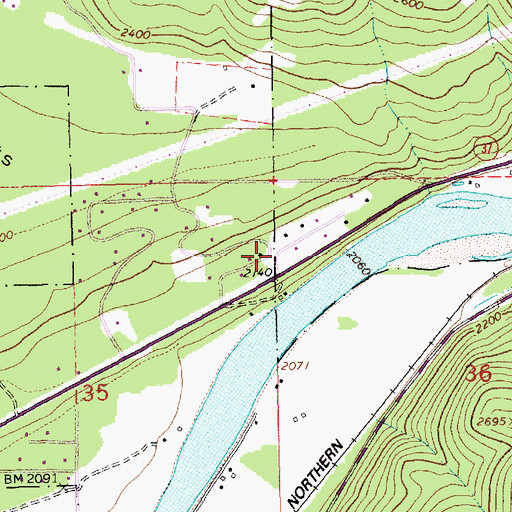 Topographic Map of 31N31W35AAD___ Well, MT