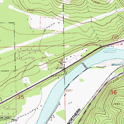 Topographic Map of 31N31W36BBC___ Well, MT
