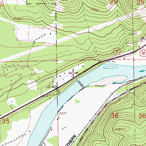 Topographic Map of 31N31W36BBA___ Well, MT