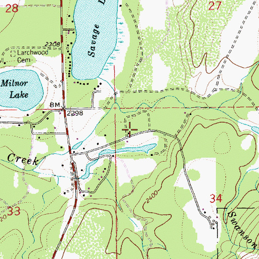 Topographic Map of 31N33W34BBBD01 Well, MT