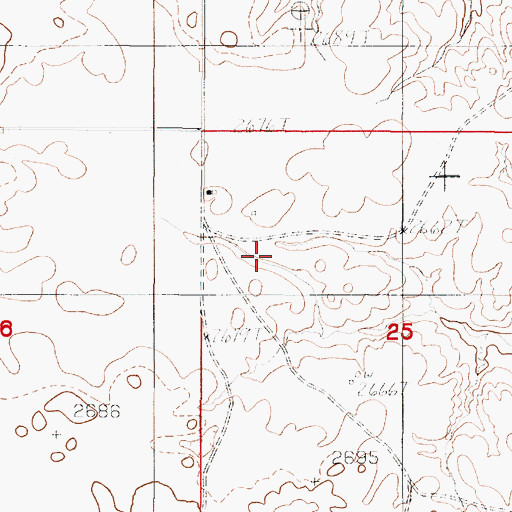 Topographic Map of 31N48E25BC__01 Well, MT