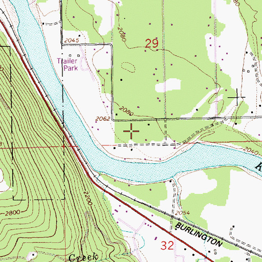 Topographic Map of 31N31W29CDD___ Well, MT