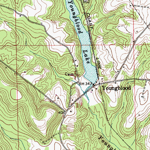 Topographic Map of Israel Cemetery, AL