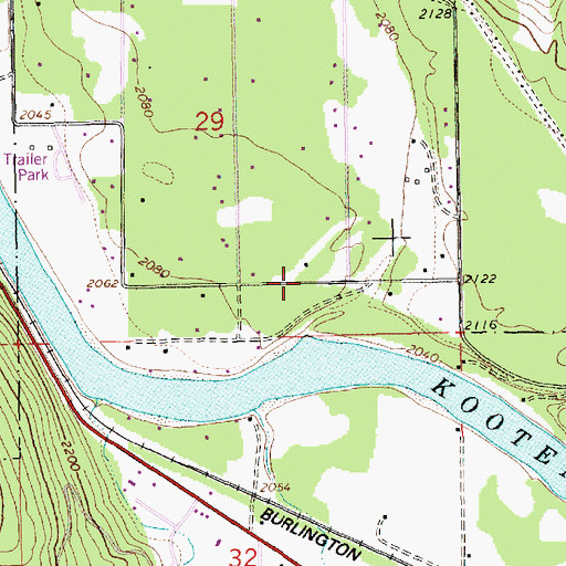 Topographic Map of 31N31W29DCA___ Well, MT