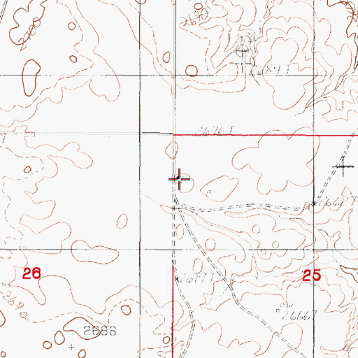 Topographic Map of 31N48E25BBCB01 Well, MT