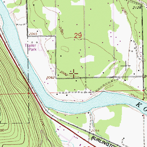 Topographic Map of 31N31W29CDA___ Well, MT
