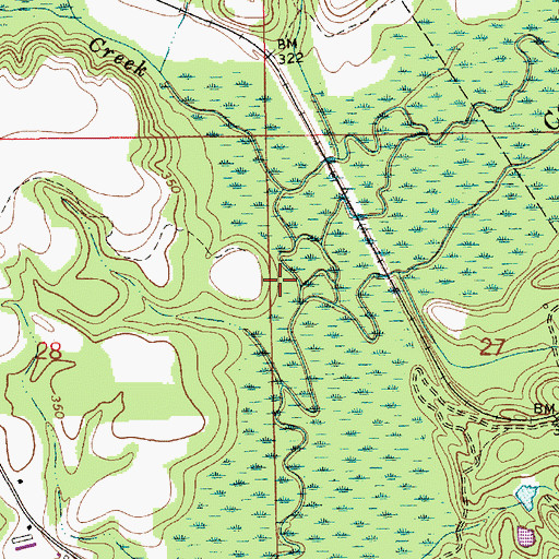 Topographic Map of Jordan Cemetery, AL