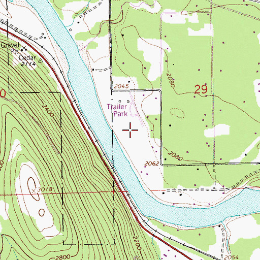 Topographic Map of 31N31W29CBD_03 Well, MT