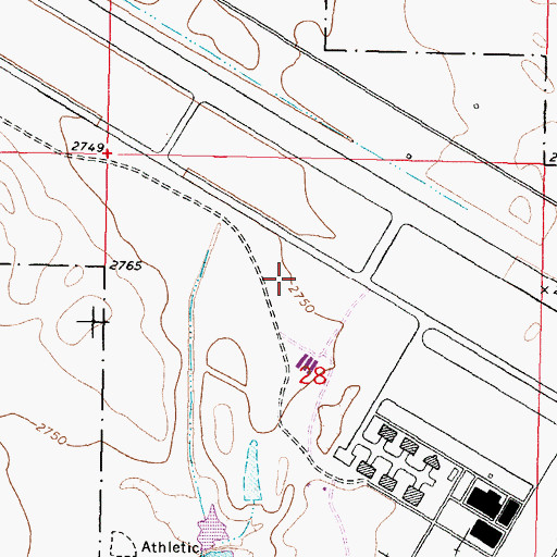 Topographic Map of 31N40E28BDAB01 Well, MT