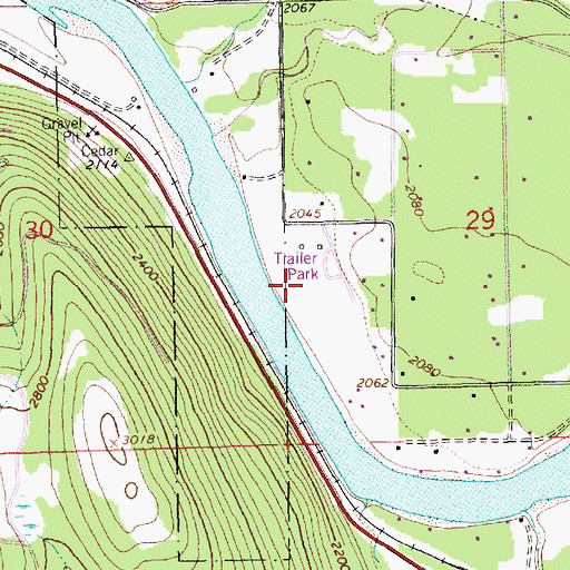 Topographic Map of 31N31W29CBC_01 Well, MT