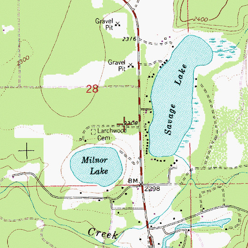 Topographic Map of 31N33W28DBDA01 Well, MT