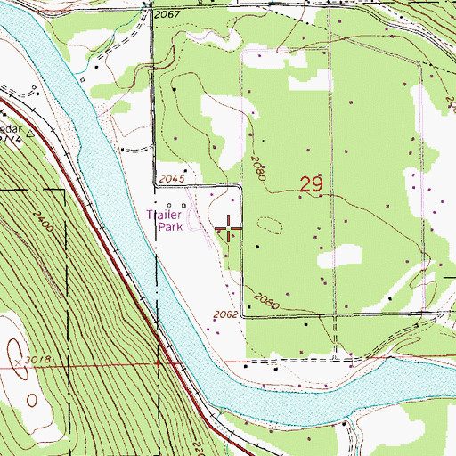 Topographic Map of 31N31W29CAB_02 Well, MT