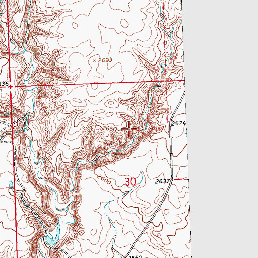 Topographic Map of 31N29E19AD__01 Well, MT
