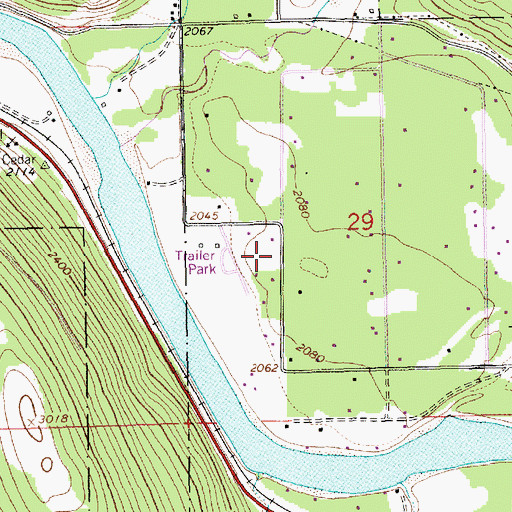 Topographic Map of 31N31W29CBA___ Well, MT