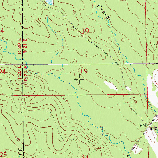 Topographic Map of McNeil-Townsend Cemetery, AL