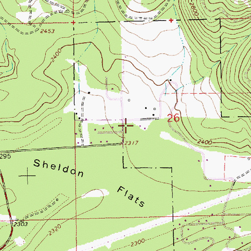 Topographic Map of 31N31W26CAB___ Well, MT