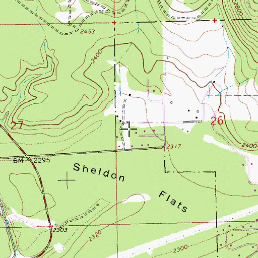 Topographic Map of 31N31W26CBB_03 Well, MT