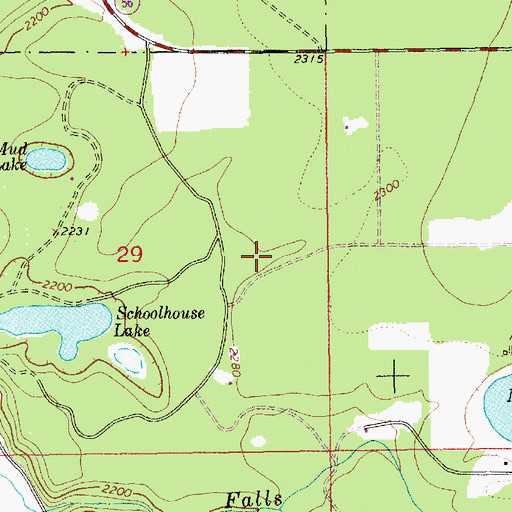 Topographic Map of 31N33W29DABA01 Well, MT