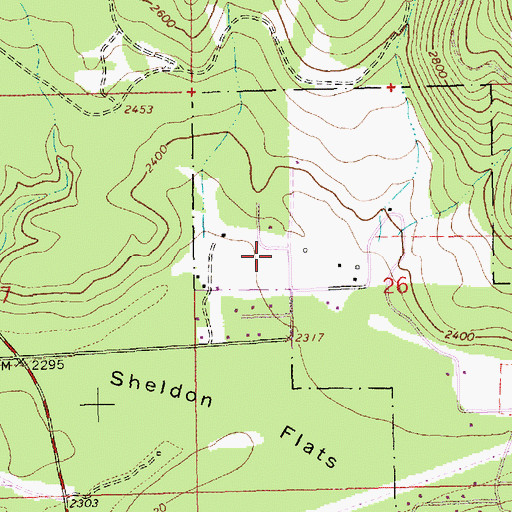 Topographic Map of 31N31W26BCD_01 Well, MT