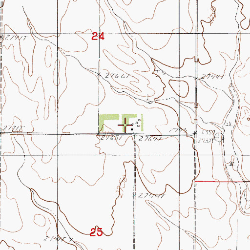 Topographic Map of 31N46E24DCDC02 Well, MT