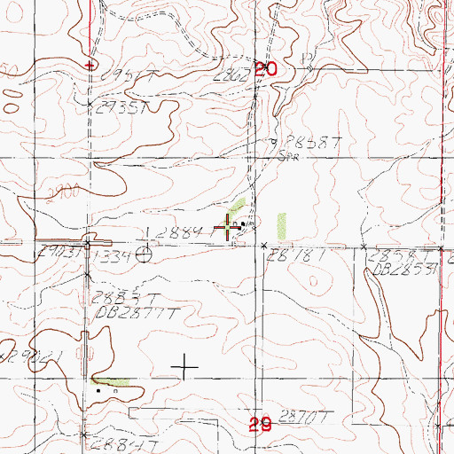 Topographic Map of 31N43E20CDDC01 Well, MT