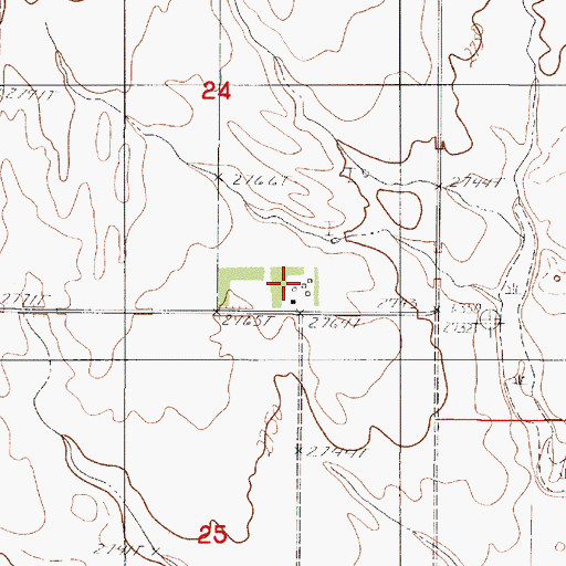 Topographic Map of 31N46E24DCDC01 Well, MT