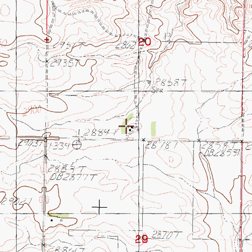 Topographic Map of 31N43E20CDDD02 Well, MT