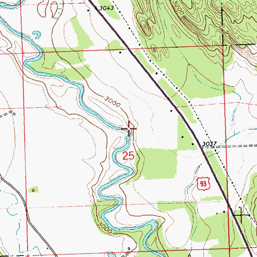 Topographic Map of 31N23W25ACCA01 Well, MT