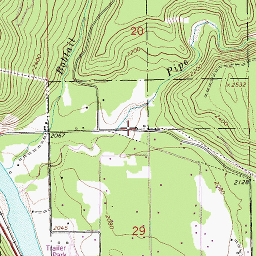 Topographic Map of 31N31W20CDDD01 Well, MT