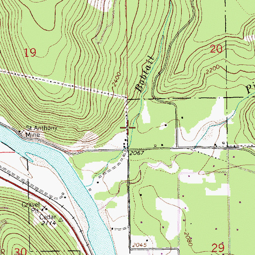 Topographic Map of 31N31W20CCC02_ Well, MT
