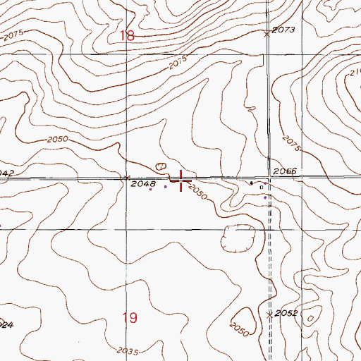 Topographic Map of 31N56E19ABAA01 Well, MT